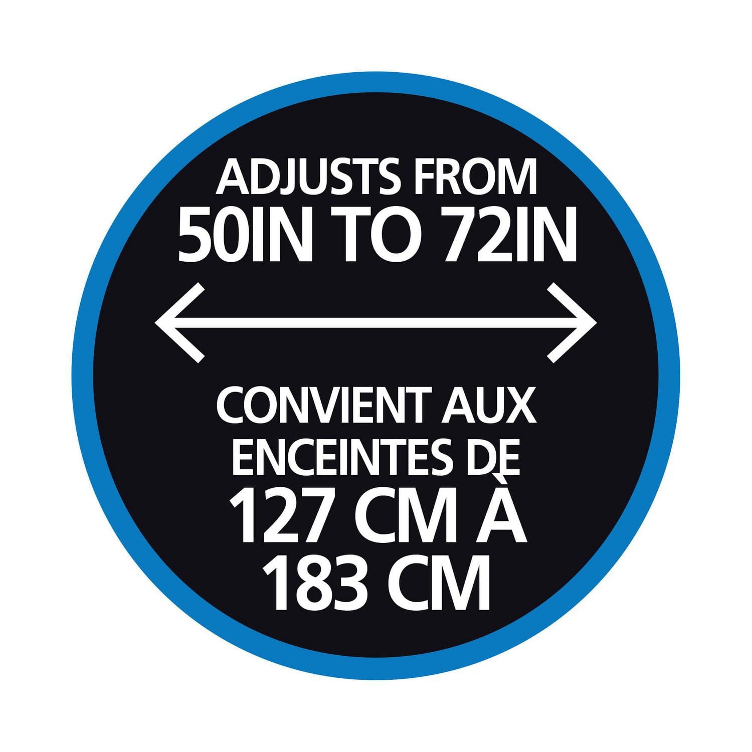 Mainstays Smart Rods Adjustable Double Curved Tension Shower Curtain Rod, 50" to 72", Brushed Nickel