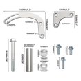 thumbnail image 2 of Support de Pompe de Direction Assistée Compatible pour Petite Pompe à Eau 350 Small Block Lwp Long 551522 Ajustable, 2 of 5