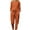 Orange, variant on Womens Tops Dressy Casual 2PC Fashion O-Neck Solid Long Sleeve Business Casual Tops Blouse +Loose Pants Sets