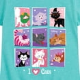 thumbnail image 3 of Disney Classics - Cats & Dogs - Grid Of Assorted Cats  - Toddler And Youth Girls Short Sleeve Graphic T-Shirt, 3 of 5