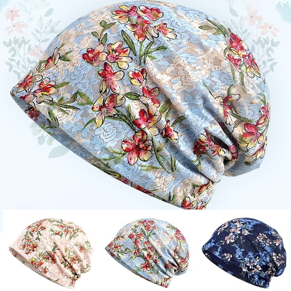 Travelwant 3Pcs/Set Womens Baggy Soft Slouchy Beanie Hat Stretch Infinity Scarf Head Wrap Cap