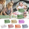 thumbnail image 1 of Vaidha Foldable Plastic Storage Basket For Organizing Crates With Handles For Desks And Bedrooms, 1 of 2