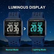 SKMEI Mens Digital Watch Outdoor Sports Waterproof Large Face Wrist Watches with LED Back Ligh/Alarm/Stopwatch