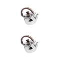 thumbnail image 1 of Bewildely Outdoor Camping Stainless Steel Whistling Kettle Tea Kitchen Silver Pot 2.7L 20cm 2Conjunto, 1 of 1