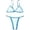White, variant on Womens Bikini Two Piece Swimsuit Halter Top with Shorts Bottom High Waisted Swimwear Solid Color Bathing Suit for Beach Vacation Pool Party
