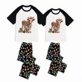 thumbnail image 2 of LuLiaMenton Matching Couples Christmas Pajamas Christmas Cow Short Sleeve Long Pants Set, 2 of 5