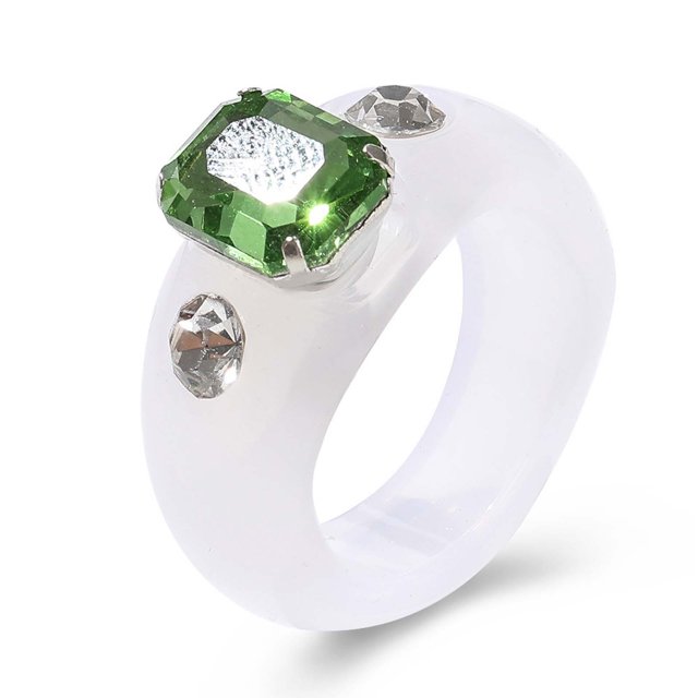 Anillos lindos de resina acrílica Anillos transparentes coloridos para nudillos de verano Wmkox8yii fajkfhkj1714