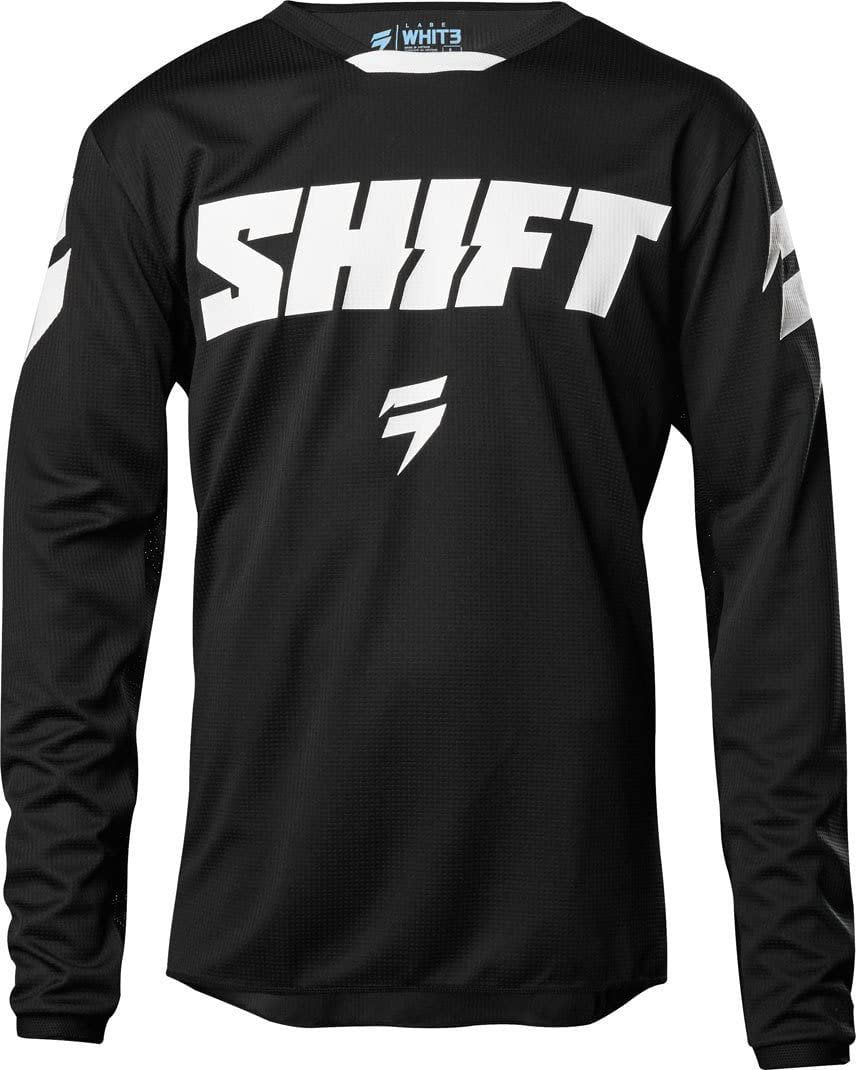 Shift Racing Mens Black/White White Label Ninety Seven Dirt Bike Jersey ATV MX
