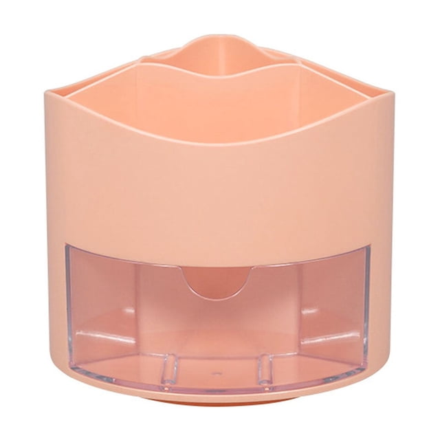Clearance Revolving Pen Holder With Draw Pencil Holder Makeup Brush Holder Desk Organizer And Storage