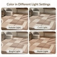 thumbnail image 7 of ODIKA 4'x6' Beige Brown Geometric Venn Flatwoven Washable Area Rug Contemporary Abstract Grid Layout With Overlapping Curved for Bedroom, Reading Nook, Pet Friendly & Non-Shedding, 7 of 7