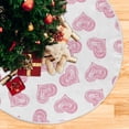 thumbnail image 5 of FMSHPON Valentine's Day Romantic Pink Love Heart Xmas Christmas Tree Skirt Stand Mat for Holiday Party Decoration Indoor Outdoor 36 inches, 5 of 6