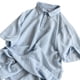 thumbnail image 5 of Camiseta de Manga Corta Casual de Color Sólido Girado Cuello Medio Botón para los Hombres, Material de Lino Transpirable para el Uso Diario Al Aire Libre, 5 of 8