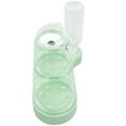 thumbnail image 3 of Cat Double Food Bowls, Odourless Cat Wet Dry Food Bowl Set Multipurpose PP Splash Proof  For Dogs Light Green, 3 of 8