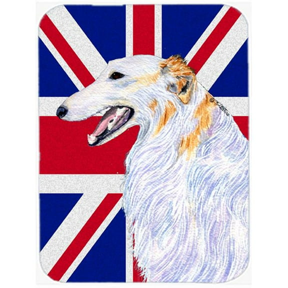 Carolines Treasures Borzoi With English Union Jack British Flag Mouse Pad