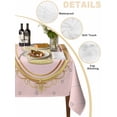 thumbnail image 3 of Golden Crown Tablecloth Rectangle Table Cloth 52x70, Waterproof Tablecloth Outdoor Table Cloth, Pink Cartoon Funny Geometric Plaid Art Washable Table Cover for Kitchen Dinning Party, 3 of 8