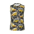 thumbnail image 6 of Lsque Excavator At Work Print Men's Cotton Blend Sleeveless Muscle Shirts (S-3XL)- Moisture Wicking, Odor Protection, UPF 30+,XX-Large, 6 of 8