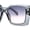 Slate Peach Smoke, variant on Womens Square Rectangle Mod Chunky Plastic Butterfly Designer Sunglasses Purple Flower Smoke