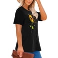 thumbnail image 3 of Anbech Sunflower with Butterflies Plus Size T-Shirts for Women Graphic Sunflower And Butterfly Print Oversize Short Sleeves T-Shirt with Round Neck, 3 of 4