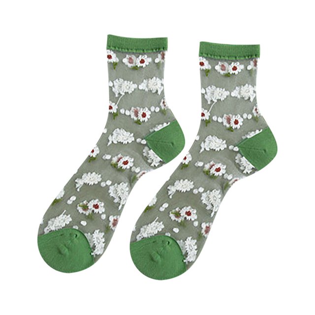 IROINID Chaussettes à la Cheville pour Femmes en Maille Respirantes Patchwork Fines