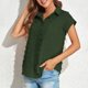 thumbnail image 4 of Blusa superior de la camisa de la rebeca del botón de la manga corta de la gasa del verano de la manera atractiva ocasional de las mujeres OAVQHLG3B Store lin121212, 4 of 4