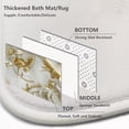 thumbnail image 4 of 4Pcs Luxury Swan Reliefs Printed Shower Curtain Set with 12 Hooks Non-Slip Rugs,Toilet Lid Cover and Bath Mat, Stylish Bathroom Decor for Hotel & Home Bathroom, 4 of 4