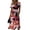 Pink, variant on Women's Halloween Dresses Pumpkin Ghost Short Sleeve Spooky Dresses V Neck Horror Causal Dress, M