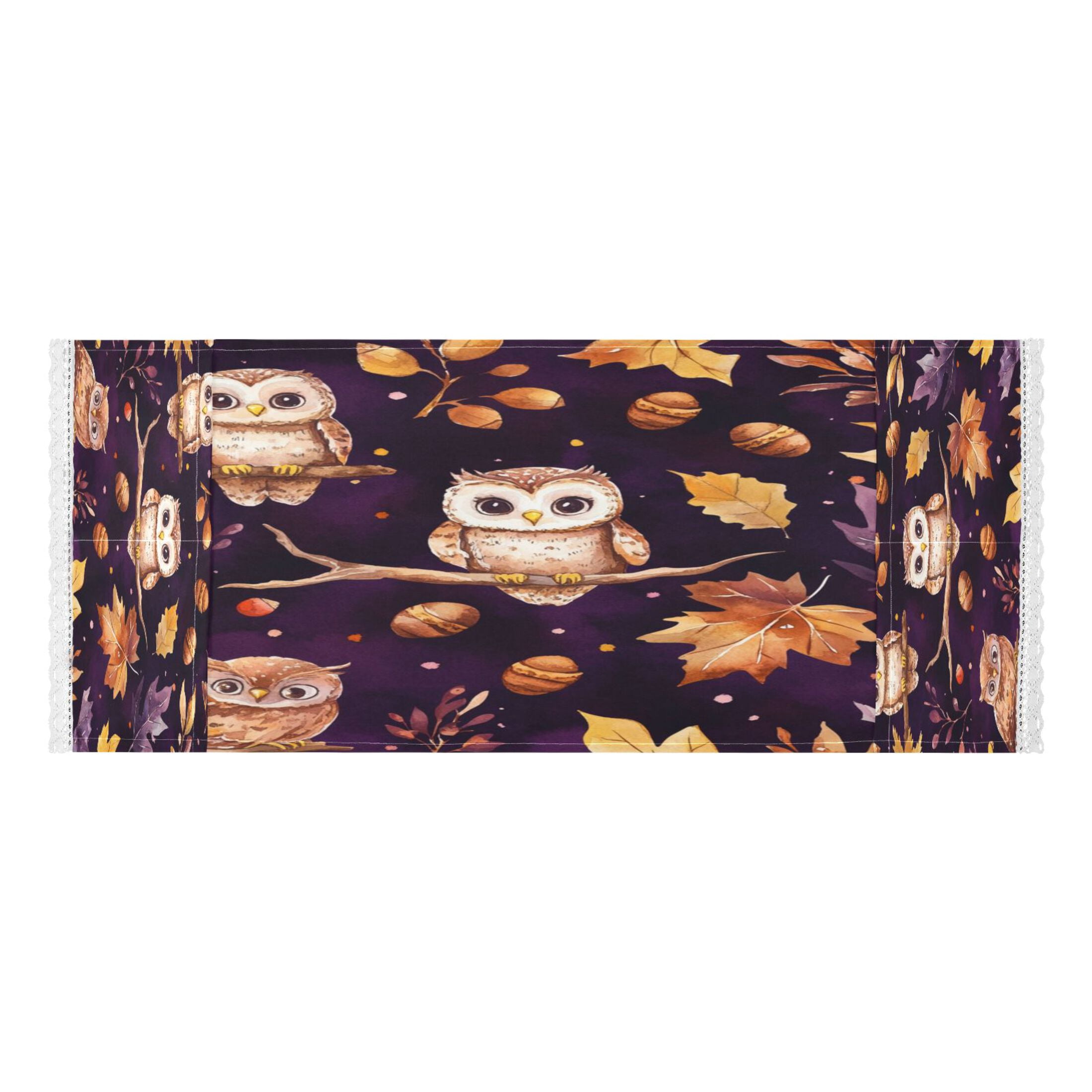 WOBOGO Adorable Baby Owls and Acorns Pattern Washing Machine Cloth Dryer Refrigerator Top Cover Protective Non-Slip Mat For Kitchen Laundry