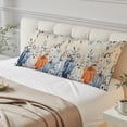 thumbnail image 5 of Orange Blue Pumpkins Fall Body Pillow Cover 20x54, Thanksgiving Vintage Eucalyptus Decorative Pillowcase with Zipper, Microfiber Pillow Protector, Soft Breathable Long Lumbar Pillowcases for Women, 5 of 9