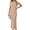 Apricot, variant on Cap Sleeve Solid Color Women Ribbed Knit Dress Casual Maxi Sweater Dresses