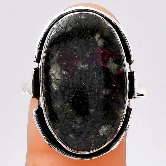Natural Russian Eudialyte 925 Sterling Silver Ring s.9.5 Jewelry R-1211 SDR245809
