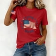 thumbnail image 4 of Qingpeng 4th of July Patriotic T Shirts for Women Summer Star Print Shirts Women's Independence Day Short Sleeve Casual Tee Tops, 4 of 5