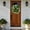 White, variant on 12in Artificial Daisy Flower Wreath with Eucalyptus Leave, Plastic Spring Summer Wild Flower Wreath Farmhouse Front Door Floral Wreath for Wall Home Wedding Party Decoration D