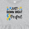 thumbnail image 4 of Inktastic Just Down Right Perfect Down Syndrome Awareness Ribbon Girls Baby Dress, 4 of 5