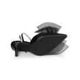 thumbnail image 5 of BLISSFUL STEP Rhinestone Mesh Bow Slingback Stiletto Heel Pumps for Women Black 11, 5 of 6