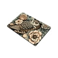 thumbnail image 3 of Creowell Owl Flowers Leaves Diatom Mud Bath Mat Home Fast Absorption 24x16in, 3 of 5