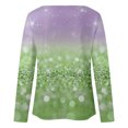 thumbnail image 5 of T-shirts à Manches Longues Col Rond pour Femmes Hauts Tunique Imprimée Florale Tendance Hauts Décontractés Amples Confortables Chandails en Molleton Blouses, 5 of 5