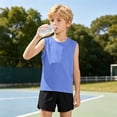 thumbnail image 6 of Boys Ice Silk Mesh Sleeveless Tank Top, Thin Breathable Solid Vest For Big‑Kids Summer Sports & Outside Play, 6 of 6