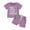 Purple, variant on Bagilaanoe 2pcs Toddler Baby Girl Shorts Set Short Sleeve Letter Print T Shirt Tops + Shorts 6M 12M 18M 24M 3T 4T Kids Casual Summer Clothes