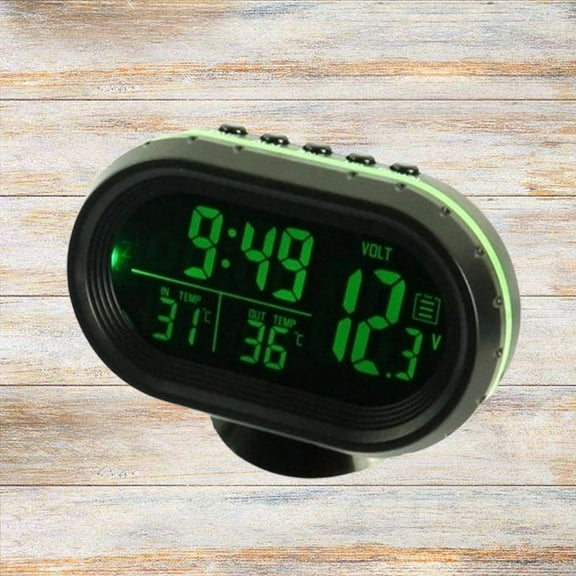 Homoyoyo Car Dashboard Clock Black LCD Digital Display Easy Install No Drilling 1 Piece Compact Design