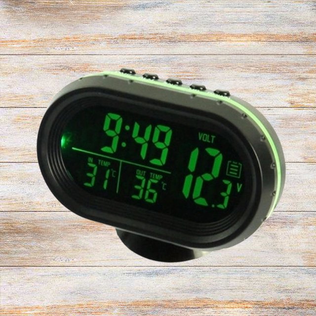 OULII 1Pcs Dash Clock for Car Accessories in Black with Electronic Timekeeping