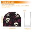 thumbnail image 3 of Qxltty Skull Burgundy Roses Pattern Acrylic Napkin Holder Set of 1 Transparent Dining Table Kitchen Cafeteria Home Decor 4.1x4.9x1.97in, 3 of 9