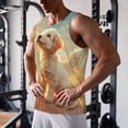 thumbnail image 5 of Susaid Sunshine Golden Cloud Dog Print Men's Sleeveless Workout Running Tank Top Dry Fit Athletic Gym Sports Swim Beach Muscle Bodybuilding Shirts-4X-Large, 5 of 7