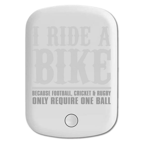 DistinctInk Magnetic Battery Pack, 5000 mAh Wireless Portable Charger with USB-C Cable, Compatible with MagSafe iPhone 14 / 13 / 12 Series - I Ride Bike - Sports Only Require 1 Ball