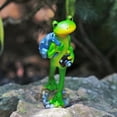 thumbnail image 3 of OIUR Resin Frog Figurine Planter Decoration Frog Statue Outdoor Garden Decor Frog Sculpture for Patio Yard Fairy Garden Home Decoration, 3 of 6