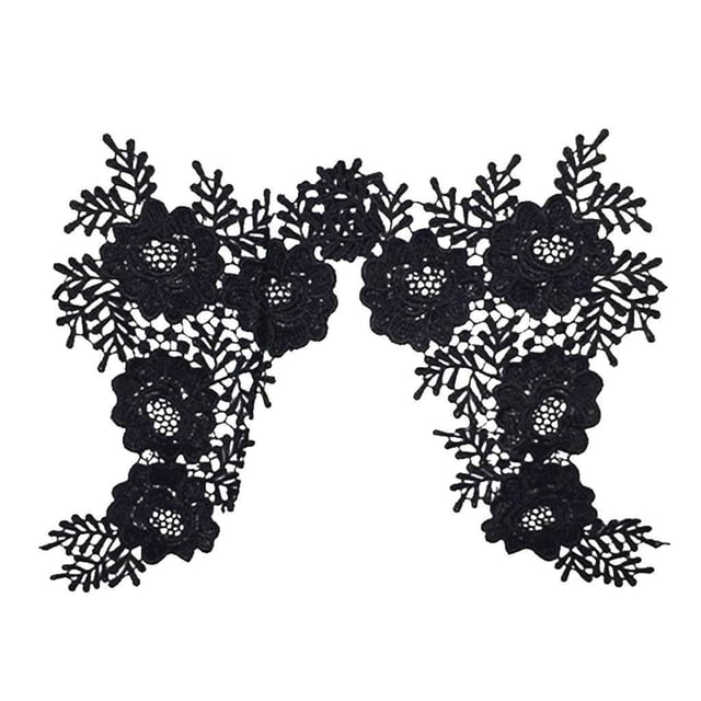 Adornos Florales Bordados de Encaje Vintage, Forma de , Apliques de Cuello, Manualidades, Bricolaje Hugo Cuello Escote Bordado