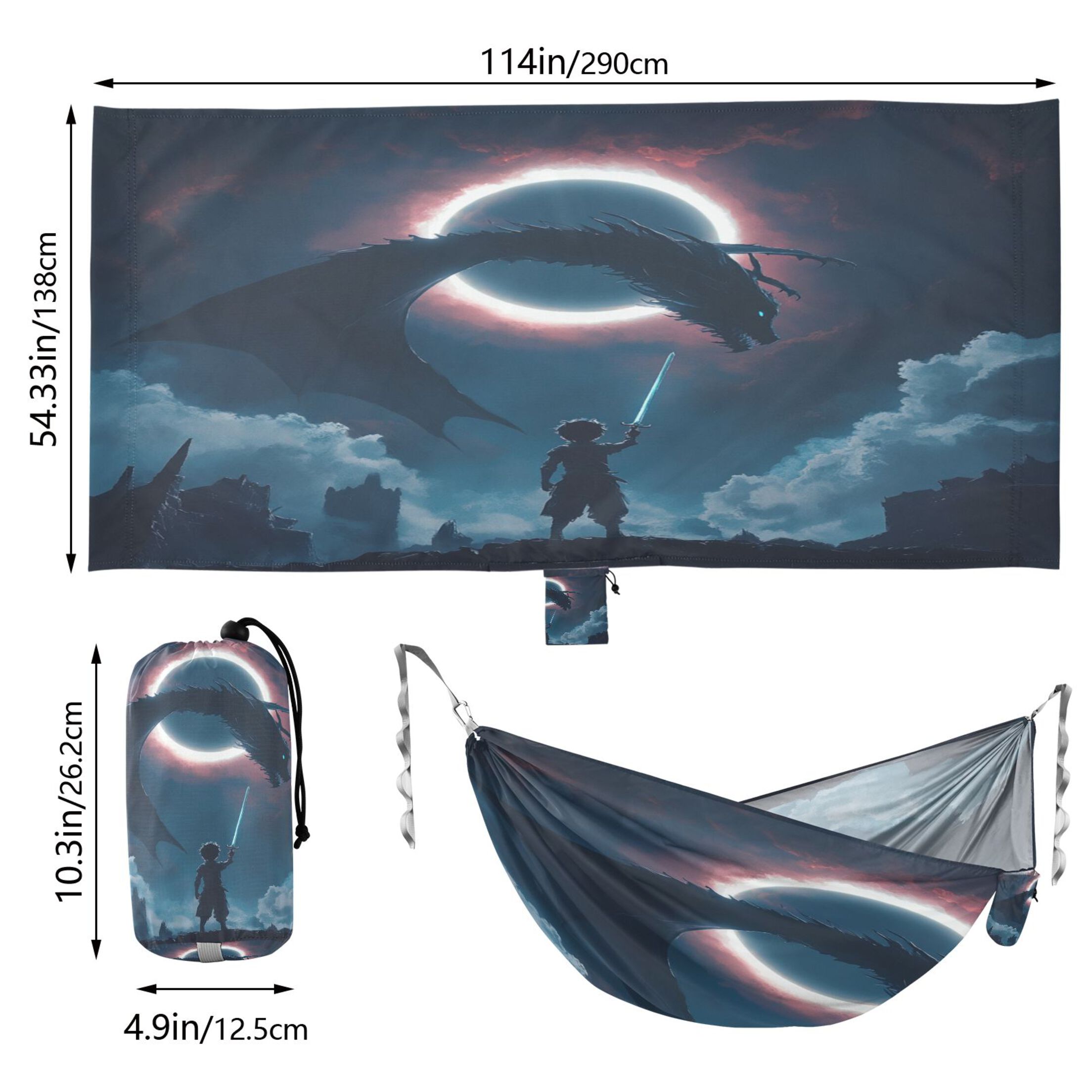 Hammock Camping Hammock Nylon Portable Hammock Travel Camping Hammock Slaying The Dragon