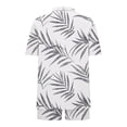 thumbnail image 5 of mihongmao Summer Lounge Sets For Women Date Night Outfit Travel Outfits Loose Daily Casual Non Positioning Printed Casual Cardigan Shorts Short Sleeved Top Pants Pocket Setet White 2X, 5 of 5