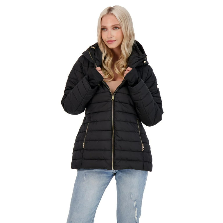 Jessica Simpson Women's Quilted Packable Lightweight Puffer Coat 