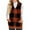 Orange, variant on Posijego Womens Fleece Plaid Vest Jackets Hooded Sleeveless Casual Warm Fall Winter Outerwear Vests
