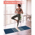 thumbnail image 2 of Navy Blue Beige Striped Yoga Towel for Hot Yoga Non Slip, Modern Farmhouse Retro Lines Yoga Mat Towel Absorbent Yoga Sweat Towels Microfiber Hot Yoga Blanket for Bikram Pilates 26"x74", 2 of 7